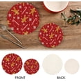 thumbnail image 4 of SKYSONIC 2 pcs Christmas Cookies Biscuits Pot Holders Trivets, Heat Resistant Trivets,Candy Gingerbread Cotton Thread Weave Mats for Hot Pads Pans Pot Bowl Teapot, 4 of 7
