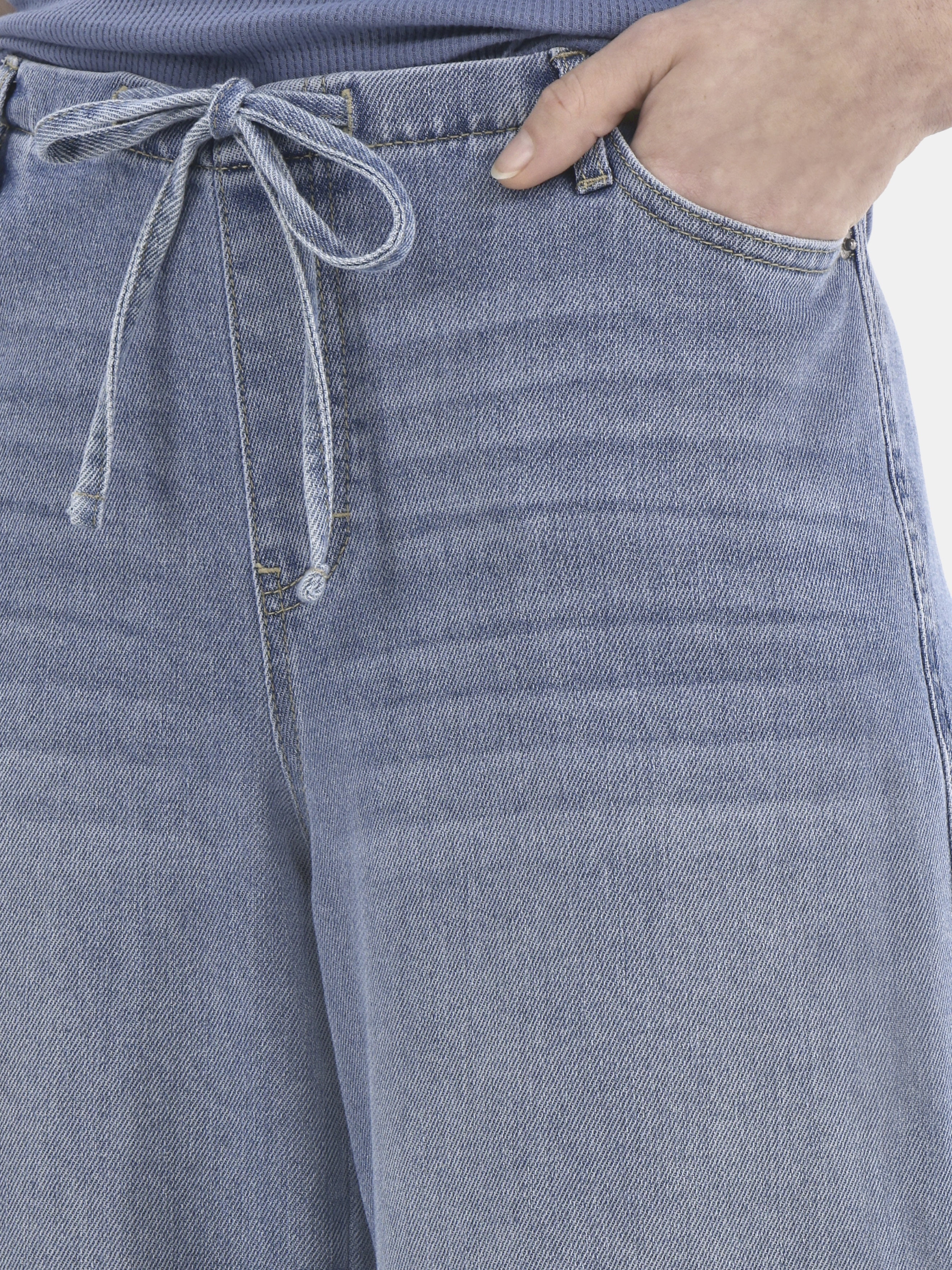 No Boundaries Mini Waistband Wide Leg Pants, 31'' Inseam, Women's