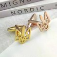 thumbnail image 4 of Vintage Tryzub Symbol Cufflinks Stainless Steel Trident Mens Sleeve Buttons Charm Shirt Wedding Souvenir Jewelry Cuffs Links, 4 of 5