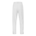 thumbnail image 4 of Mens Casual Dress Pants Old Money Pleated Baggy Wide Leg Vintage Relaxed Fit Slacks Work Office TrousersWhite L, 4 of 5