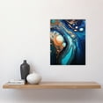 thumbnail image 2 of Fluid Abstract Abalone Gold And Blue Liquid Paint Artwork Unframed Wall Art Print Poster Home Decor Premium, 2 of 5
