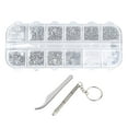 thumbnail image 3 of Glasses Screws, Repair Screws Kit Stainless Steel Strong Convenient Multi Function With Storage Box Screwdriver  For Cellphone, 3 of 8