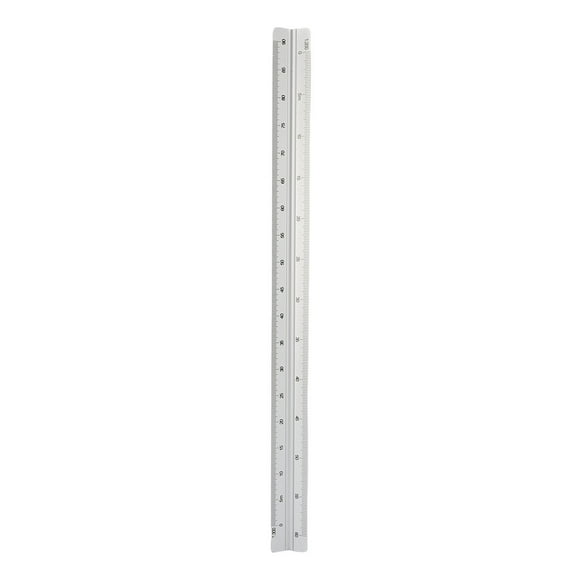Triangular Scale Ruler Architectural Scale Ruler 30cm Aluminum Accurate Triangle Drafting Ruler with Concave Design Multifunctional for Engineering