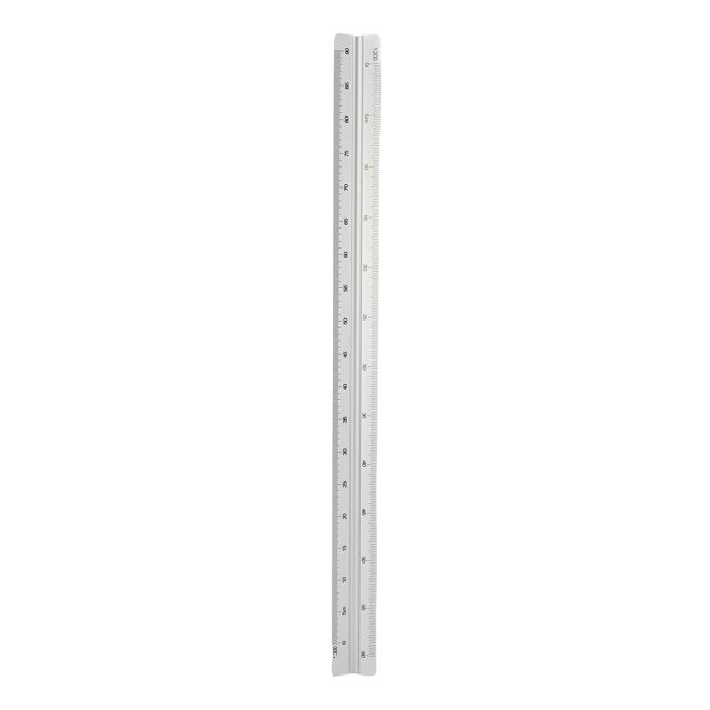 Règle d'Échelle Triangulaire Règle d'Échelle Architecturale 30cm Aluminium Précise Règle de Dessin Triangulaire avec Design Concave Multifonctionnelle pour Ingénierie