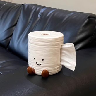 Funny Easter Island Tissue Box Cover - Ceramic Resin Moai Statue Holder For Bathroom, Bedroom, Living Room Decor