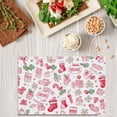 thumbnail image 3 of Christmas-featured Placemats Decoration for Home Table Kitchen Christmas Doodle Washable Porch Mat Line Art Seamless Pattern Heat-Resistant Christmas Decor 6Pcs 17.7" X 13", 3 of 5