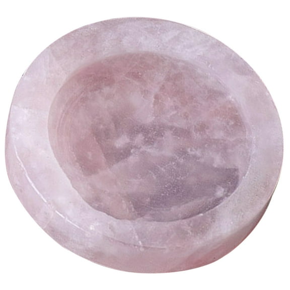 WASHWEPE Pink Crystal Stone Tealight Holder Desktop Decoration 1Set 2.4x2.4x0.5In