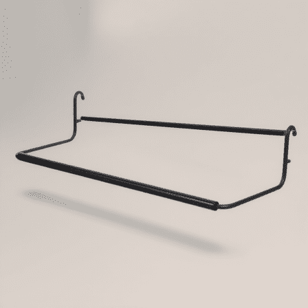 SEWOART Metal Pegboard Towel Holder Black Stainless Steel Easy Install for Home