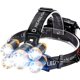thumbnail image 1 of Linterna, faro ultra brillante de 5 LED, linterna impermeable recargable por USB, perfecta para acampar, correr, 1 of 5