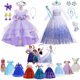 thumbnail image 2 of Frozen Girls Elsa Princesa Cosplay Vestido Encanto Mirabel Isabel Dolores Disfraz Halloween Prom Cenicienta Rapunzel Unicornio Dress2T (Etiqueta 100) Gao Jinjia LED, 2 of 2