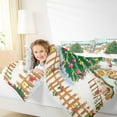 thumbnail image 4 of Manfei Merry Christmas Full Size Comforter Sets,Chic Xmas Tree Bedding Comforter Set,Western Happy New Year Bedding Sets For Kids,Microfiber Bedroom Decor Reversible,3-Piece, 4 of 8
