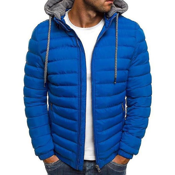 Hombres Acolchado Acolchado Burbuja Con Capucha Abrigo Puffer Chaqueta Invierno Cálido Outwear