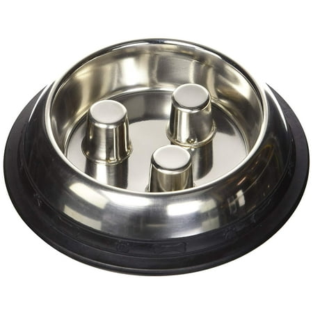 - ProSelect Dog Stainless Steel Brake-Fast Slow Feed Bowl - Small- 12Oz.