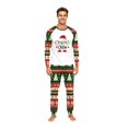 thumbnail image 2 of Yuaguia Family Matching Christmas Pajamas Set, Long Sleeve Raglan Top and Pants Holiday Sleepwear, Green Festive Loungewear, Xmas Gifts Pjs for Party Photo, Men 3XL, 2 of 5
