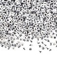 thumbnail image 1 of 100x Spacer Acrylic Beads DIY Cube Making Loose Mixed Alphabet Jewelry F0C7, 1 of 6