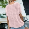 thumbnail image 3 of Gibobby Work Blouses for Women Womens Casual Scoop Neck Loose Top Short Sleeve Chiffon Blouse Shirt Tops Stylish, 3 of 5