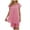 Pink, variant on Tnhcen 2025 Women's Cooling Pajama Sets Solid Short Sleeve Shorts Silky Nightwear Homewear Free Size