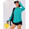 thumbnail image 6 of Pinspark Women's UPF 50+ Sun Shirts Quick Dry Quarter Zip Pullover Long Sleeve Workout Running Golf Beach Tops Loose Fit, 6 of 6