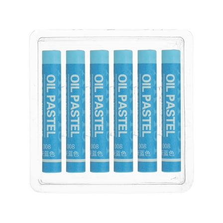 Uxcell Sky Blue Oil Pastels, 6Pcs Soft Oil Crayons Creamy Pastels Stick Art Supplies for Art Painting Drawing Blending Graffiti for Drawing Beginners Artists