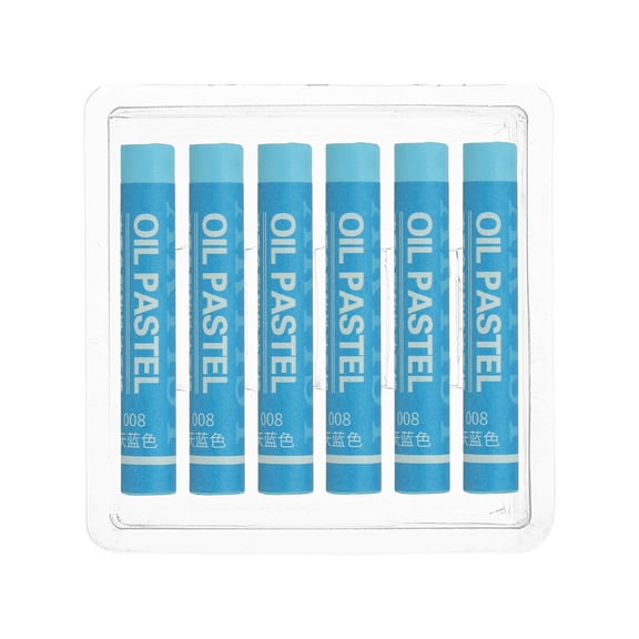 Uxcell Sky Blue Oil Pastels, 6Pcs Soft Oil Crayons Creamy Pastels Stick Art Supplies for Art Painting Drawing Blending Graffiti for Drawing Beginners Artists
