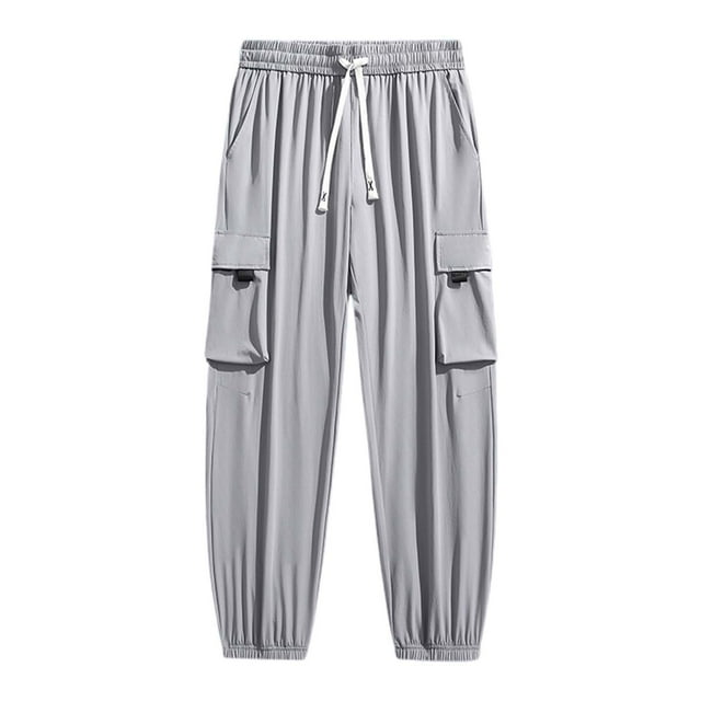 Pantalones de trabajo informales para hombre: pierna recta, unisex, cintura elástica, resistentes a las arrugas, nailon y spandex; verano/otoño; tallas L-XXXXXL.