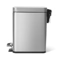 thumbnail image 4 of Home Zone Living 1.3 Gallon Slim Stainless Steel Trash Can with Step On Pedal and Soft Close Lid, Silver, 4 of 9