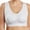 White, variant on Baywell 3 Pack Women's Seamless Yoga Sports Bras, Breathable Stretch Wireless Yoga Bras, Full Coverage Push Up Everyday Bras, Comfortable Sleep Bras with Removable Pad, M-3XL