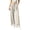 A White, variant on Causal Pants Womens Cargo Pants Women's Fashion Solid Color Elastic Waist Pocket Ruched Straight Leg Pants Black L