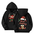 thumbnail image 2 of Staki Kids Long Sleeve Kids Christmas Hoodie Girl Cute hoodie with Pocket(Black,7-8 Years), 2 of 7