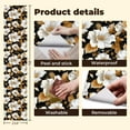 thumbnail image 5 of Peel and Stick Wallpaper 23.6in x 9.8ft Elegant White Gold Floral Black Contact Paper Vinyl Waterproof Self Adhesive Wall Paper for Bedroom Shelf Cabinet Renter Friendly, 5 of 8