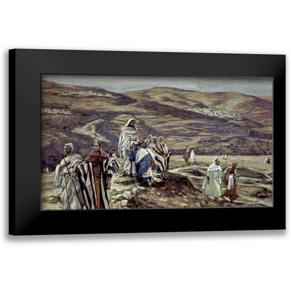 Tissot, James Jacques 14x10 Black Modern Framed Museum Art Print Titled - Christ Sending Out the Seventy Disciples Two by Two
