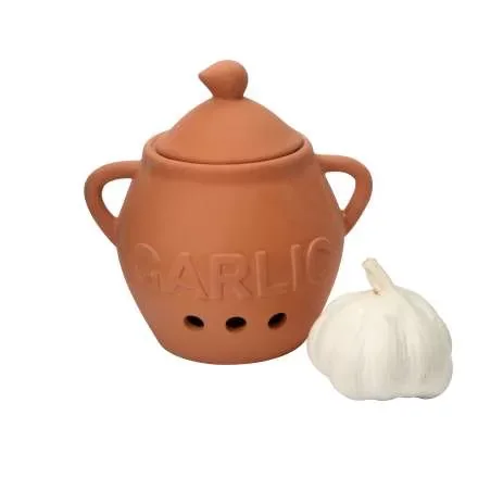 Dexam 17851023 Terracotta Garlic Keeper, Ceramic,12.75cm x 10cm, White