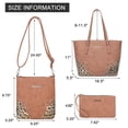 thumbnail image 6 of Montana West Purses for Women Tote Bag 3Pcs Set Leopard Print Satchel Handbags, 6 of 7