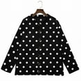 thumbnail image 7 of Holzkary Fall Sweater for Women Winter Coats Polka Dot Cute Sweaters Women's Open Front Cardigans Cute Flower Print Sweaters Crew Neck Button Down Trendy Fall Tops Coat Black Xl, 7 of 7
