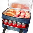 thumbnail image 5 of Galaxy Double Layered Insulated Refrigerated Lunch Bag with Large Capacity - 7.1x11.4x16.1 Inches Hand Carry Lunch Bags, 5 of 6