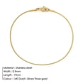 thumbnail image 4 of Pulseras de Color dorado para hombre y mujer, cadena de eslabones de serpiente de acero inoxidable, cierre de langosta, joyería de botón a presión, 4 of 4