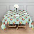thumbnail image 3 of Pioneer Flower Floral Print Pattern Square Tablecloth, Waterproof Wipeable Spillproof Washable Table Cover for Home Kitchen Party and Daily Decor 42"x42", 3 of 6