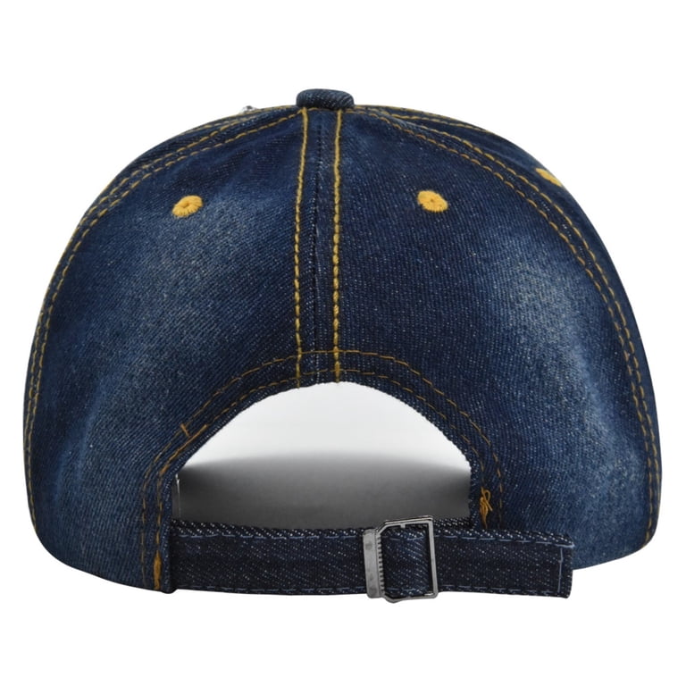ManxiVoo Vintage Washed Denim Baseball Cap for Men Women  display picture 1