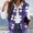 Pink, variant on Women's Pink Plus Size Casual Outerwear Vest Warm Double-Sided Printed Loose Collarless Button Design