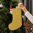 thumbnail image 5 of Salouo Gold Shiny Print Christmas Decorations Stockings 1 Pack 18'' Xmas Stockings Holiday Stocking Personalized Farmhouse Decor for Home Family Party Tree, 5 of 7