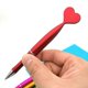 thumbnail image 2 of 2 Pcs Valentine's Day Heart Shape Pens Black Gel Ink Rollerball Pens For Office School Supplies Birthday Presents Ballpoint Pen, 2 of 4