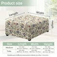 thumbnail image 7 of Xoenoiee Hummingbird Lily Flower Print Ottoman Covers Slipcover Square Ottoman Protector Covers with Elastic Band for Footrest Foot Stool Furniture, Machine Washable, L, 7 of 7