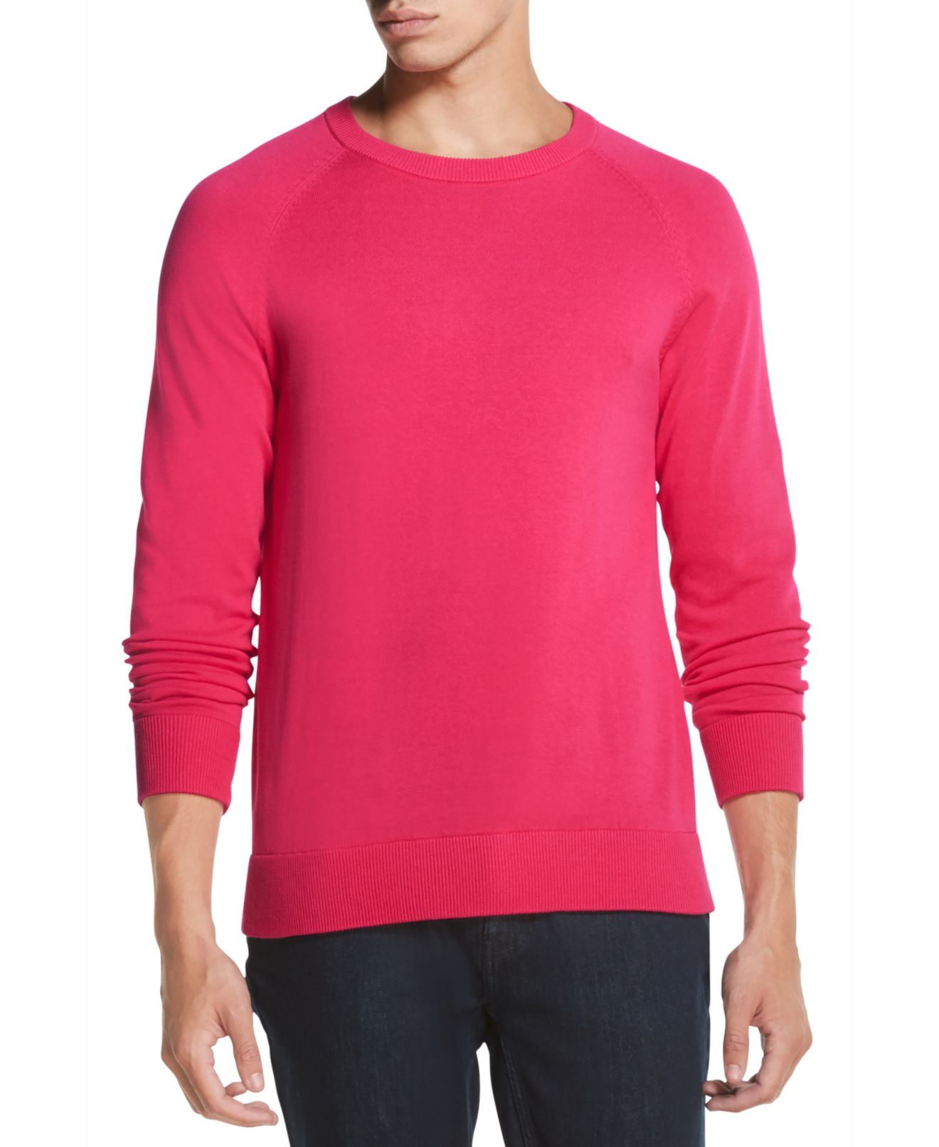 DKNY Men's Twill Crewneck Sweater