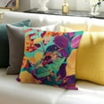 thumbnail image 3 of Creowell  Colorful Leaves，Printed Throw Pillow Cushion Covers Used for Sofa, Bed, Farmhouse, Chair, Dining, Patio, Outdoor, car ，Multicolour, 3 of 5