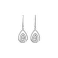 thumbnail image 2 of ARAIYA FINE JEWELRY Sterling Silver Round Diamond Halo Earrings (5/8 cttw, I2-I3 Clarity, I-J Color), 2 of 6