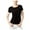 Black - deepblack, variant on I.N.C Womens Ruffled Basic T-Shirt, Black, XX-Large