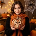 thumbnail image 5 of DIY Animal Themed Pumpkin Sewing Craft Kit Fall Harvest Handmade Tabletop Ornament Making Set for Home Mantel Shelf Halloween Party Craft Supplies, 5 of 9