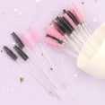 thumbnail image 5 of 300PackDisposableMascaraWandsCleanHandleSpoolsBrushLashWandEyelashExtensionToolBulkMakeupApplication(White-pink), 5 of 5