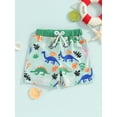 thumbnail image 2 of FEORJGP Toddler Boy Swimwear Shorts 6M 1Y 2Y 3Y 4Y Kids Summer Beach Shorts Elastic Waist Shorts Cartoon Dinosaur Print Pants Swimming Trunk Cute Casual Bottom, 2 of 7
