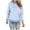 Light Blue, variant on DDAPJ pyju Hooded Sweatshirts for Women Striped Pullover Hoodies Fall Casual Sports Hoody Top with Kangaroo Pocket Black S